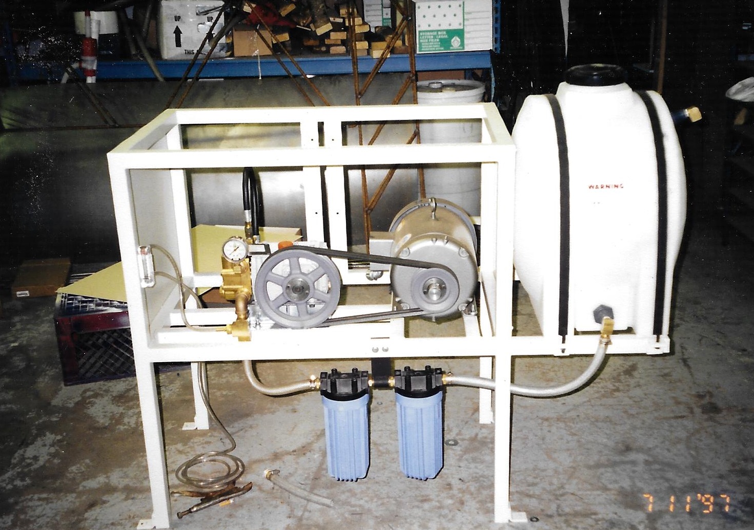 industrial misting unit made in 1997 by mistair Pressure Systems Inc